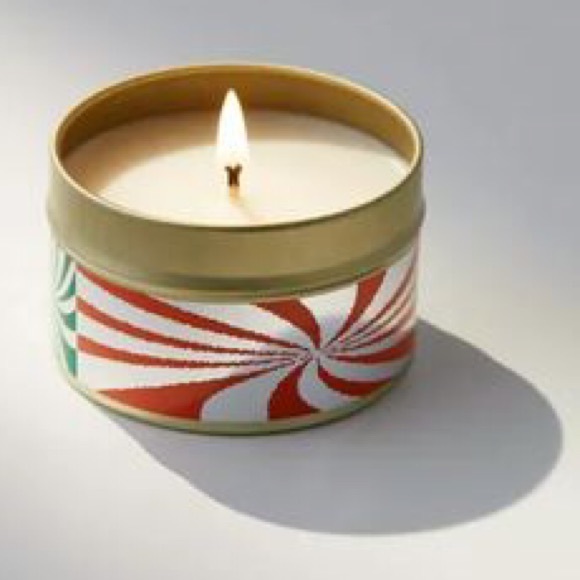 UO Artist Print Tin Candle- Peppermint Swirl - Picture 2 of 2